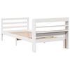vidaXL Sengeramme med hodegavl hvit 100x200 cm heltre furu