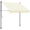 vidaXL Uttrekkbar markise kremhvit 250x150 cm stoff og st&aring;l