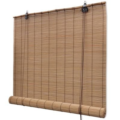 vidaXL Rullegardiner 2 stk bambus 100x160 cm brun