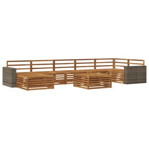 vidaXL Utend&oslash;rs sofa-sett 8 stk. Naturlig