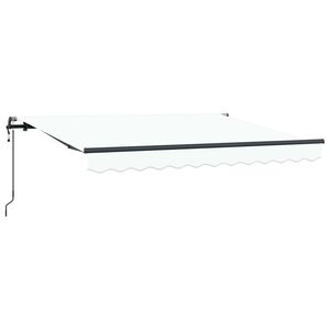vidaXL Innvendbar Markise Hvit 250 x 200 cm stoff