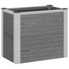 vidaXL H&oslash;ybed Gr&aring; 50 x 30 x 42 cm WPC og Aluminium