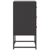 vidaXL Nattbord svart 36x39x78 cm stål