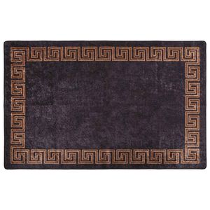 vidaXL Vaskbart teppe 160x230 cm svart og gull