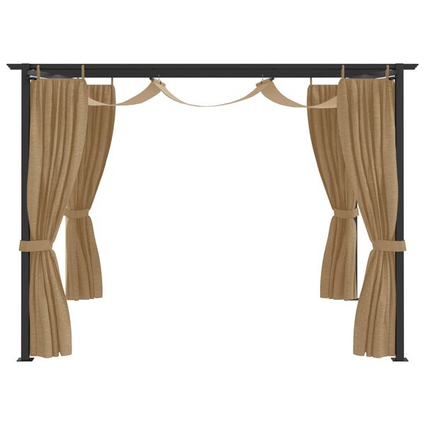 vidaXL Paviljong 4x3 m gr&aring;brun