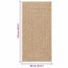 vidaXL Teppe ZIZUR beige 60x110 cm jute-utseende innendørs og utendørs