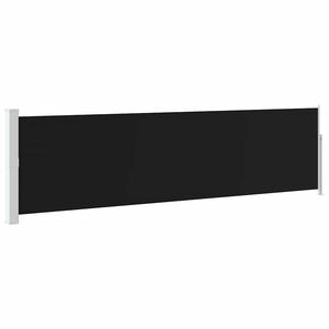 vidaXL Uttrekkbar sidemarkise 140x500 cm svart