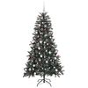 vidaXL Kunstig juletre med 300 LED gr&oslash;nn 180 cm PVC og plast og st&aring;l