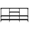 vidaXL Konsollbord svart 160x29x80 cm konstruert tre