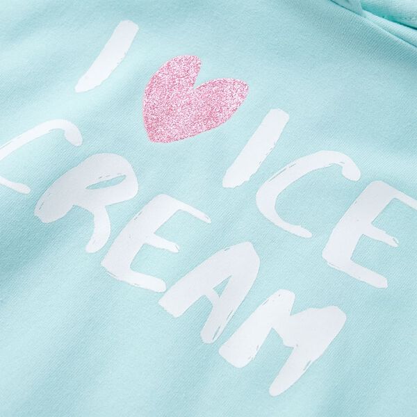 Hettegenser for barn lyseaqua 92