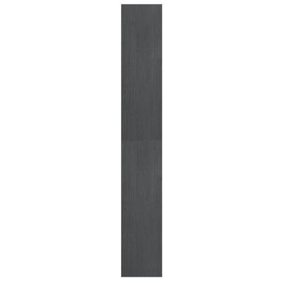 vidaXL Bokhylle/romdeler grå 40x30x199 cm heltre furu