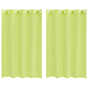 vidaXL Voilegardiner med grommets 2 stk eplegr&oslash;nn 140x175 cm