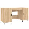 vidaXL Skrivebord sonoma eik 140x50x75 cm konstruert tre