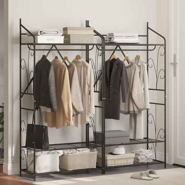 vidaXL &Aring;pen Garderobe Ensfarget 2 pcs 78 x 36 x 158 cm