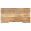 vidaXL Skrivebordsplate med kurve 110x50x2,5 cm heltre grovt mangotre