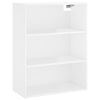 vidaXL Highboard h&oslash;yglans hvit 69,5x32,5x180 cm konstruert tre