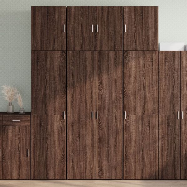 vidaXL Highboard brun eik 80x42,5x249 cm konstruert tre
