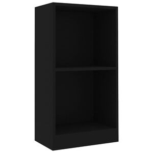 vidaXL Bokhylle svart 40x24x75 cm konstruert tre