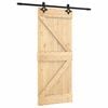 vidaXL Skyved&oslash;r Naturlig og svart 85 x 210 cm Massiv Furu Tre