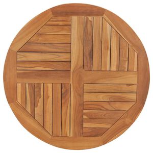 vidaXL Bordplate heltre teak 2,5 cm 80 cm