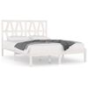 vidaXL Sengeramme hvit heltre furu 180x200 cm Super King