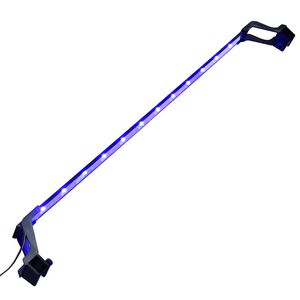 vidaXL Akvarium LED-lys med klemmer 90-105 cm bl&aring; og hvit