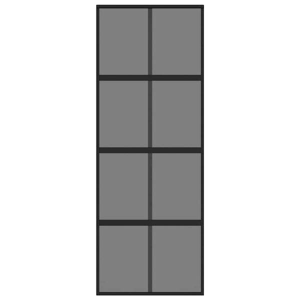 vidaXL Skyved&oslash;r svart 76x205 cm herdet glass og aluminium