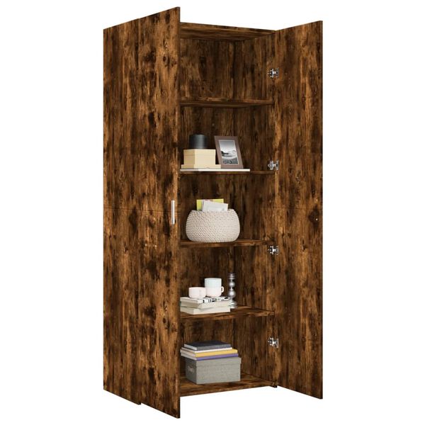 vidaXL Highboard røkt eik 80x42,5x185 cm konstruert tre