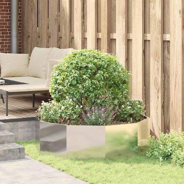 vidaXL Plantekassed s&oslash;lv 120 x 120 x 35 cm Rustfritt St&aring;l