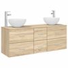 vidaXL Baderomsskapsett 3 stk. Sonoma eik 129 x 41 x 80 cm