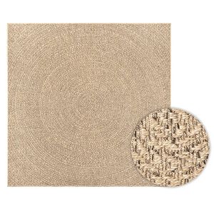 vidaXL Teppe ZIZUR 120x120 cm jute-utseende innend&oslash;rs og utend&oslash;rs