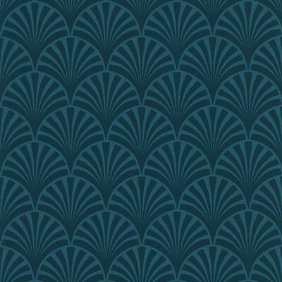 couleurs & matières Veggtapet 20's Pattern Artdeco blå