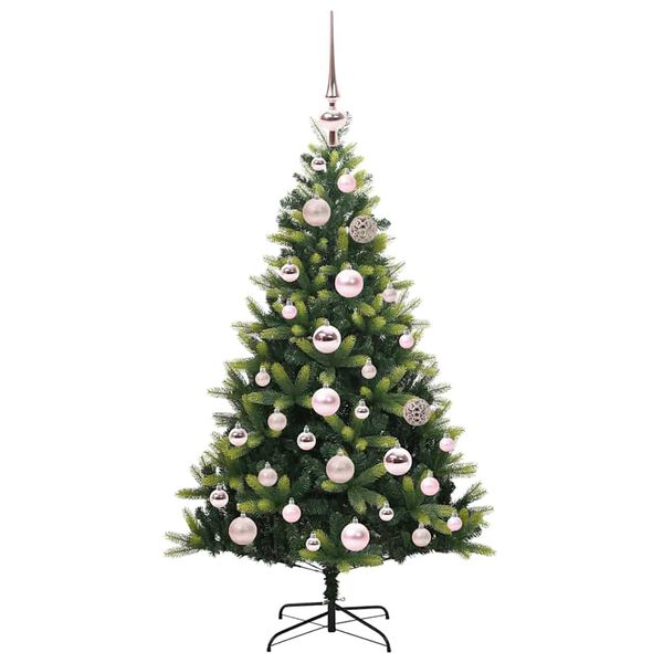vidaXL Kunstig Hengt Julegran med 150 LED-lys gr&oslash;nn 120 cm PVC og PE