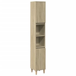 vidaXL Baderomsskap sonoma eik 30x30x190 cm konstruert tre