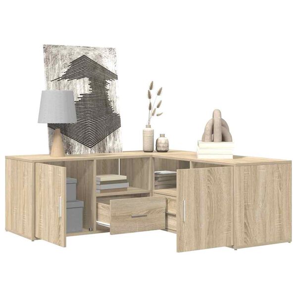 vidaXL Hj&oslash;rneskap sonoma eik 200x40x45 cm konstruert tre