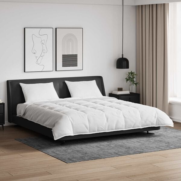 vidaXL Dyne Sett med pute 3 pcs Hvit Dun Fj&aelig;r