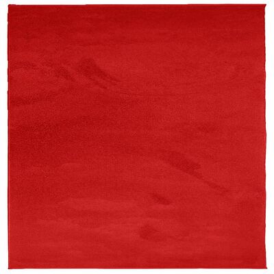 vidaXL Teppe OVIEDO kort luv rød 240x240 cm