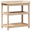 vidaXL Pottebord med hyller 82,5x45x86,5 cm heltre furu