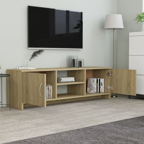 vidaXL TV-benk sonoma eik 120x30x37,5 cm konstruert tre