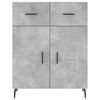 vidaXL Highboard betonggrå 69,5x34x180 cm konstruert tre