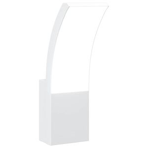 vidaXL Veggmontert LED-utelampe hvit st&oslash;pt aluminium