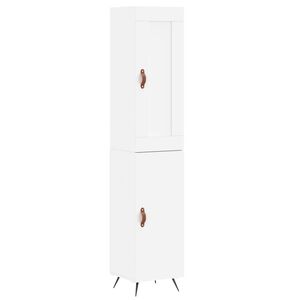 vidaXL Highboard hvit 34,5x34x180 cm konstruert tre