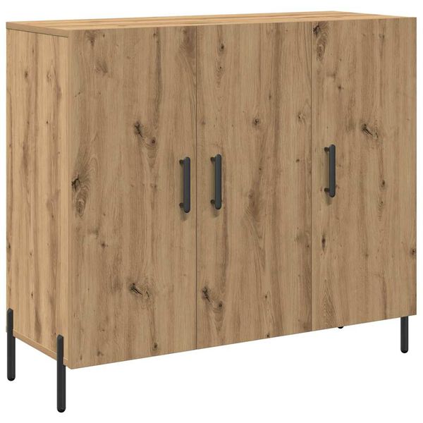 vidaXL Serviesskap Artisan Eik 90 x 34 x 80 cm Konstruert tre