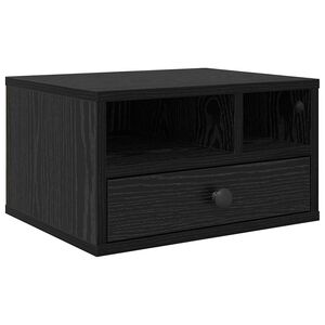 vidaXL Skiverstativ Svart Eik 40 x 32 x 24 cm Konstruert tre