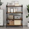 vidaXL Bokhyllebrett 4 pcs Brun 80 x 40 x 1,5 cm Konstruert tre