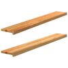 vidaXL Vinduskarmer 2 stk lysebrun 140x20x2 cm heltre eik