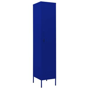 vidaXL Oppbevaringsskap marinebl&aring; 35x46x180 cm st&aring;l