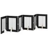 vidaXL Foldbar hundegitter med stativer 6 stk. Svart eik 362 cm