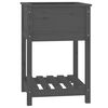 vidaXL Plantekasse med hylle gr&aring; 54x54x81 cm heltre furu