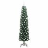 vidaXL Kunstig juletre med 300 LED gr&oslash;nn 210 cm PVC og st&aring;l og plast